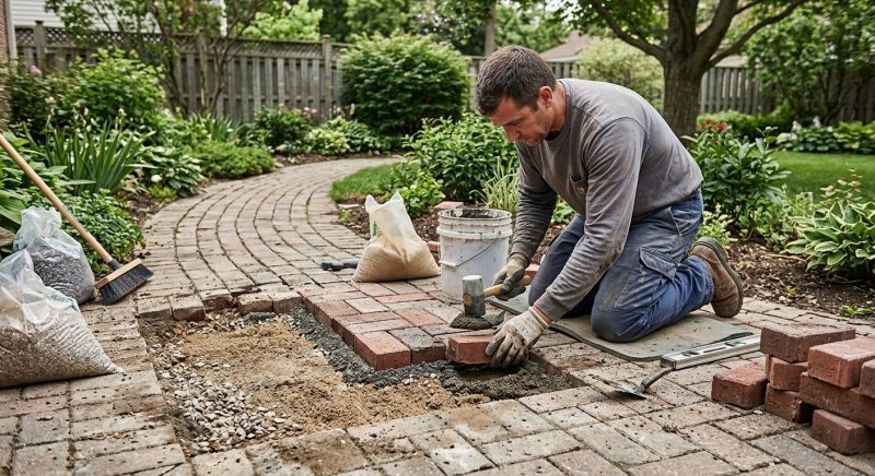 Brick Pathway Repair in Jupiter, FL