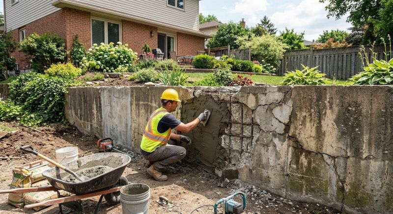 Brick Retaining Wall Repair in Jupiter, FL