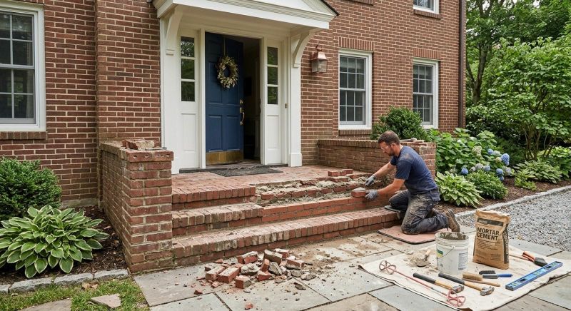 Brick Stoop Repair in Jupiter, FL