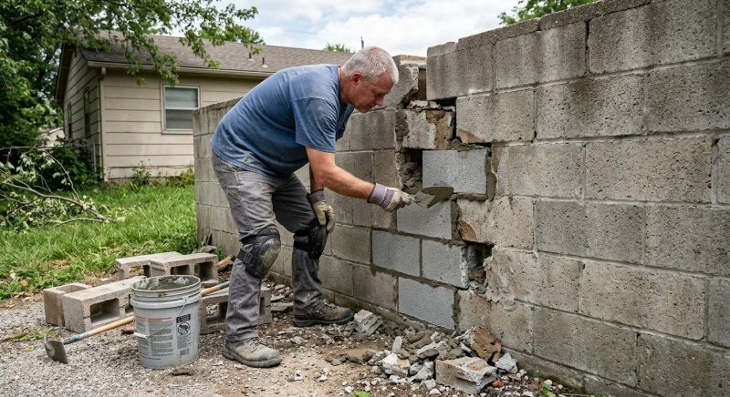 Cinder Block Wall Repair in Lake Worth, FL
