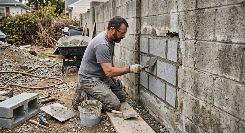Cinder Block Wall Repair in Jupiter, FL