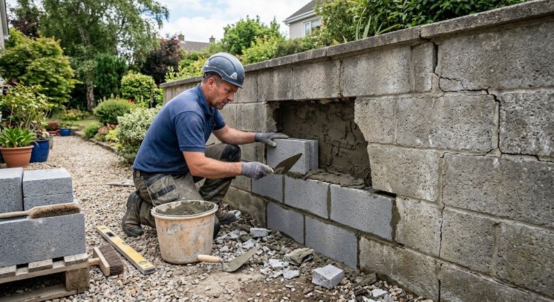 Cinder Block Wall Repair in Loxahatchee, FL