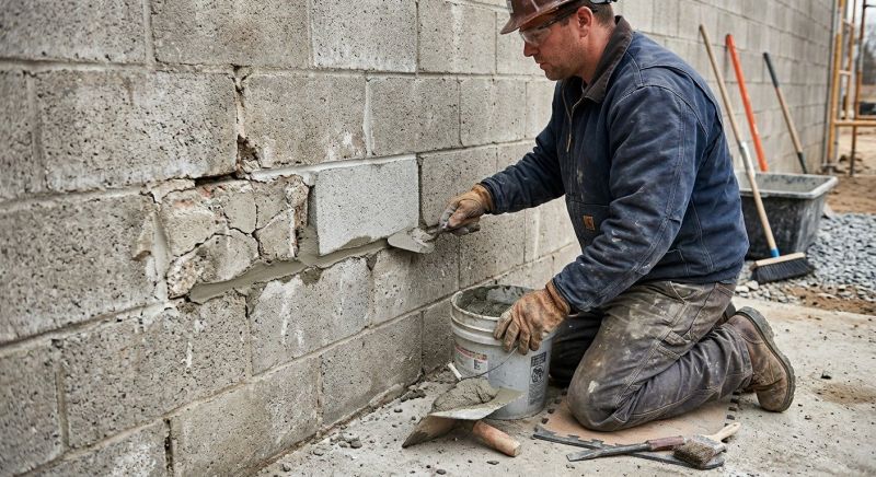 Cinder Block Wall Repair in Stuart, FL