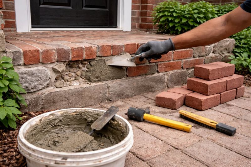Entryway Brick Repair in Jupiter, FL